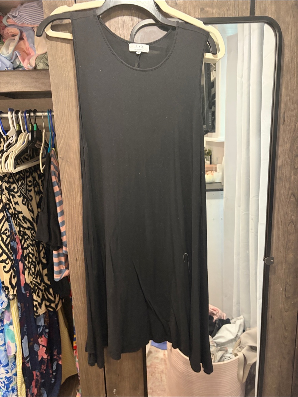 Piko 1988 Black Sleeveless Swing Dress